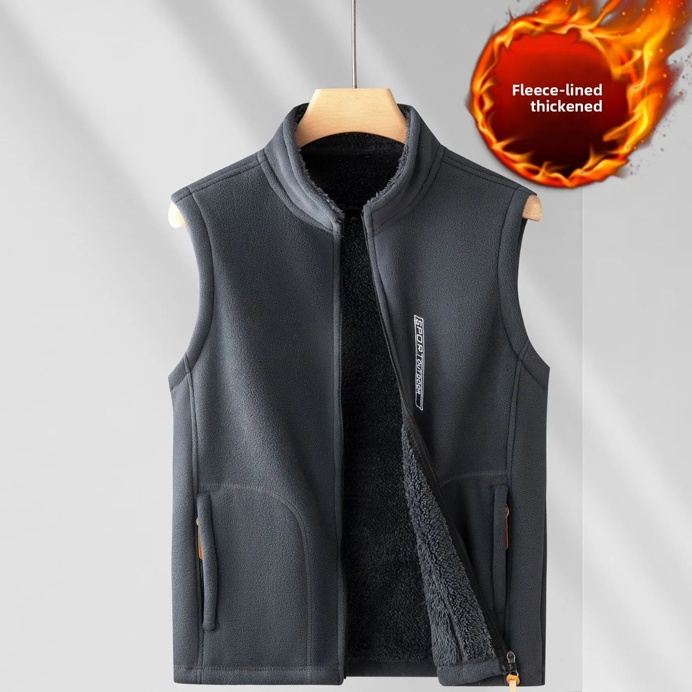 2025 New Model Outdoor Leisure Fleece Jacket for Men - Spring/Autumn Loose-Fitting Sports Vests with Fleece Lining 
2025 New Model Outdoor Leisure Fleece Jacket for Men - Spring/Autumn Loose-Fitting Sports Vests with Fleece Lining