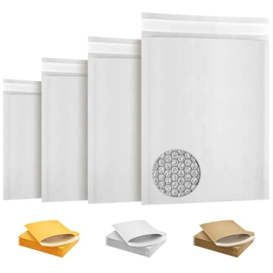 Kraft Bubble Mailers 4 x 7 Inch, Padded Envelopes Self Seal, Pack of 50, Bubble Lined Kraft Paper Mailing Envelopes for Shippin
Kraft Bubble Mailers 4 x 7 Inch, Padded Envelopes Self Seal, Pack of 50, Bubble Lined Kraft Paper Mailing Envelopes for Shippin