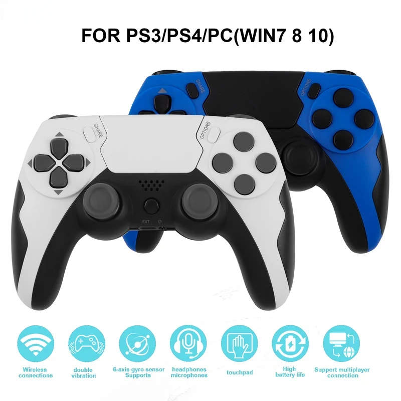 GAMINJA Wireless Controller Dual Vibration Game Joystick Gamepd For PS4 PS3 Console PC Gamepad with 6-axis Gyros
GAMINJA Wireless Controller Dual Vibration Game Joystick Gamepd For PS4 PS3 Console PC Gamepad with 6-axis Gyros