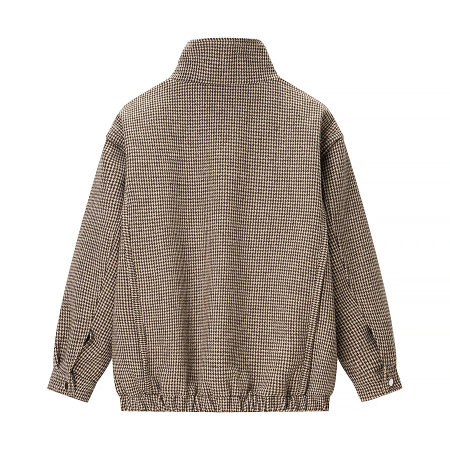 Женская демисезонная куртка KIDCRKJ с воротником-стойкой, эластичным подолом, в стиле минимализм, для повседневной носки, в клетку, модная, весенняя
Женская демисезонная куртка KIDCRKJ с воротником-стойкой, эластичным подолом, в стиле минимализм, для повседневной носки, в клетку, модная, весенняя