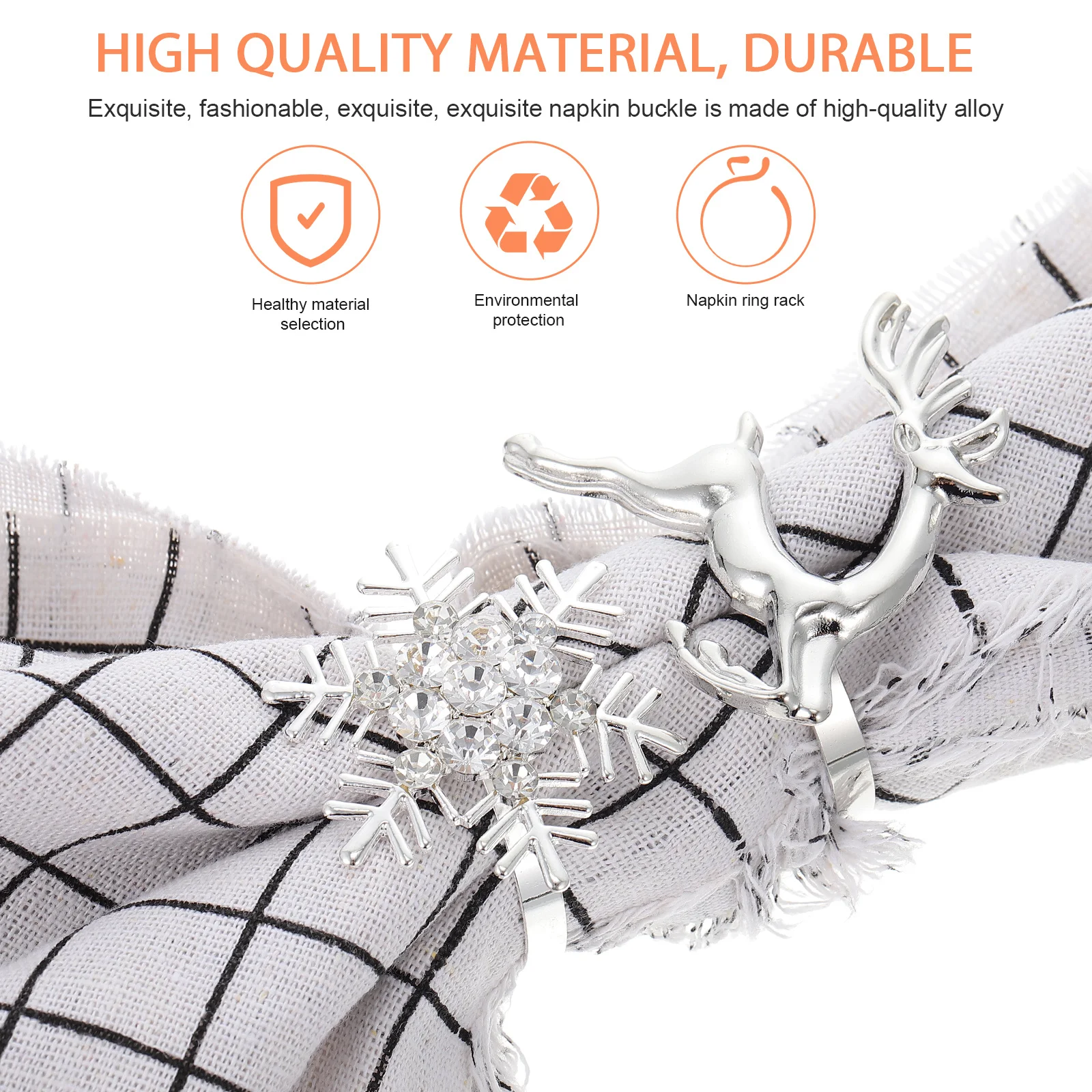 4Pcs Xmas Napkin Buckles Snowflake Reindeer Christmas Table Decor Napkin Rings Holiday Party Accessories
4Pcs Xmas Napkin Buckles Snowflake Reindeer Christmas Table Decor Napkin Rings Holiday Party Accessories