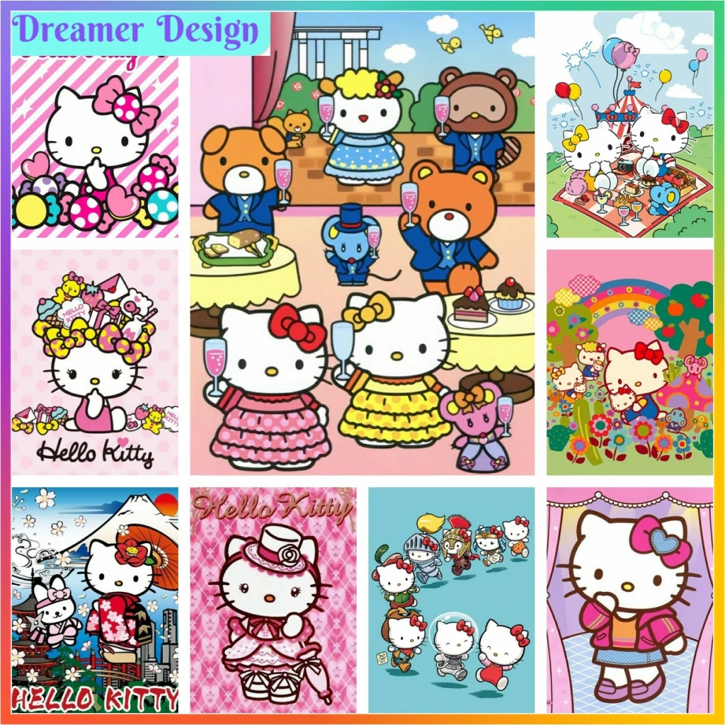 Алмазная картина Hello Kitty Sanrio Kawaii с милым мультяшным рисунком, вышивка крестиком, рисунок 5D, DIY искусство, мозаика, вышивка, набор для домашнего декора
Алмазная картина Hello Kitty Sanrio Kawaii с милым мультяшным рисунком, вышивка крестиком, рисунок 5D, DIY искусство, мозаика, вышивка, набор для домашнего декора