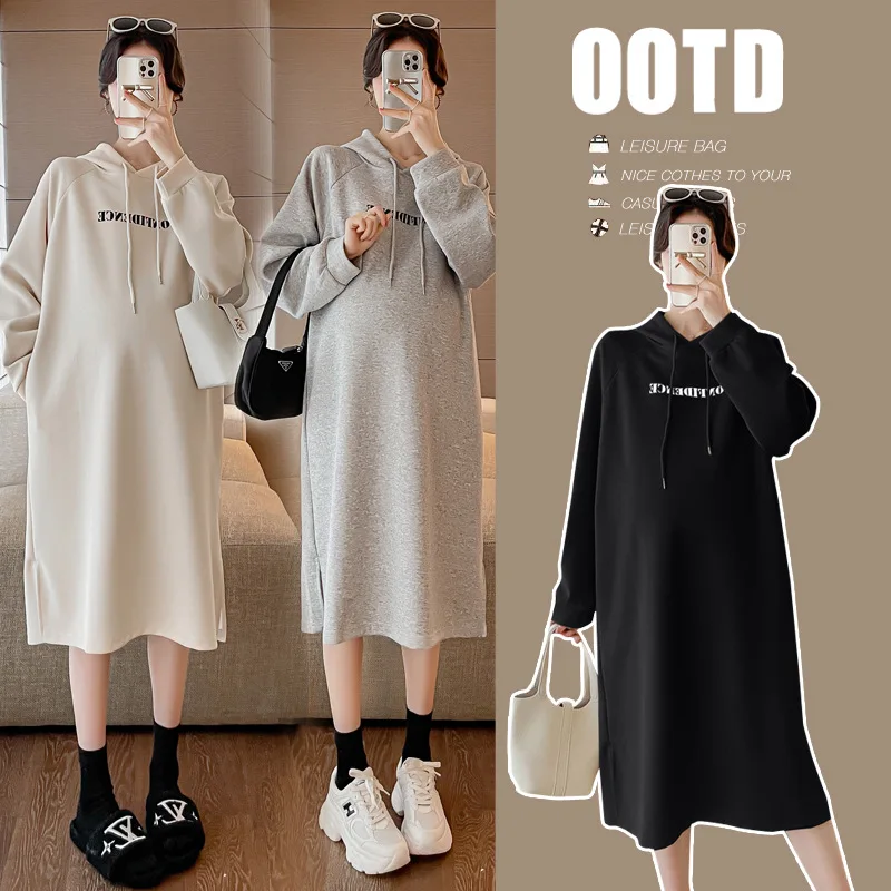 2025 Korean Style Pregnancy Dress Autumn Hooded Sweatshirt Dress Oversized Maternity Outfit Plus Size Comfortable Trendy
2025 Korean Style Pregnancy Dress Autumn Hooded Sweatshirt Dress Oversized Maternity Outfit Plus Size Comfortable Trendy