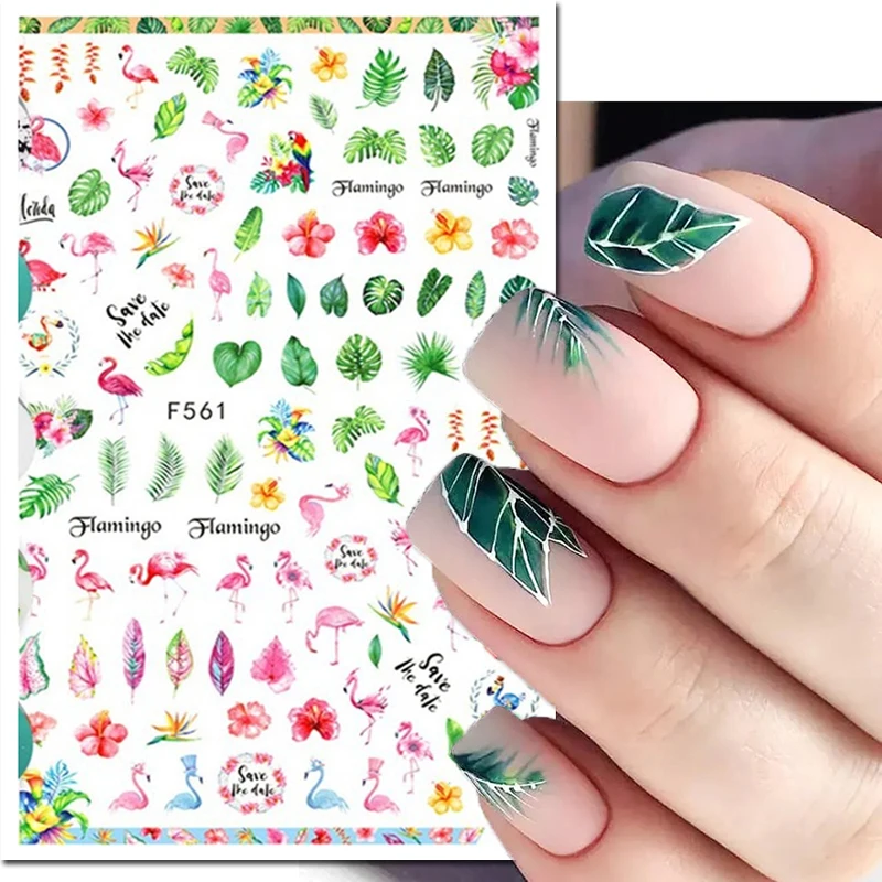 3d Nail Art Decals Tropical Palms Leaves Frangipani Flowers Flamingo Adhesive Sliders Nail Stickers Decoration For Manicure
3d Nail Art Decals Tropical Palms Leaves Frangipani Flowers Flamingo Adhesive Sliders Nail Stickers Decoration For Manicure