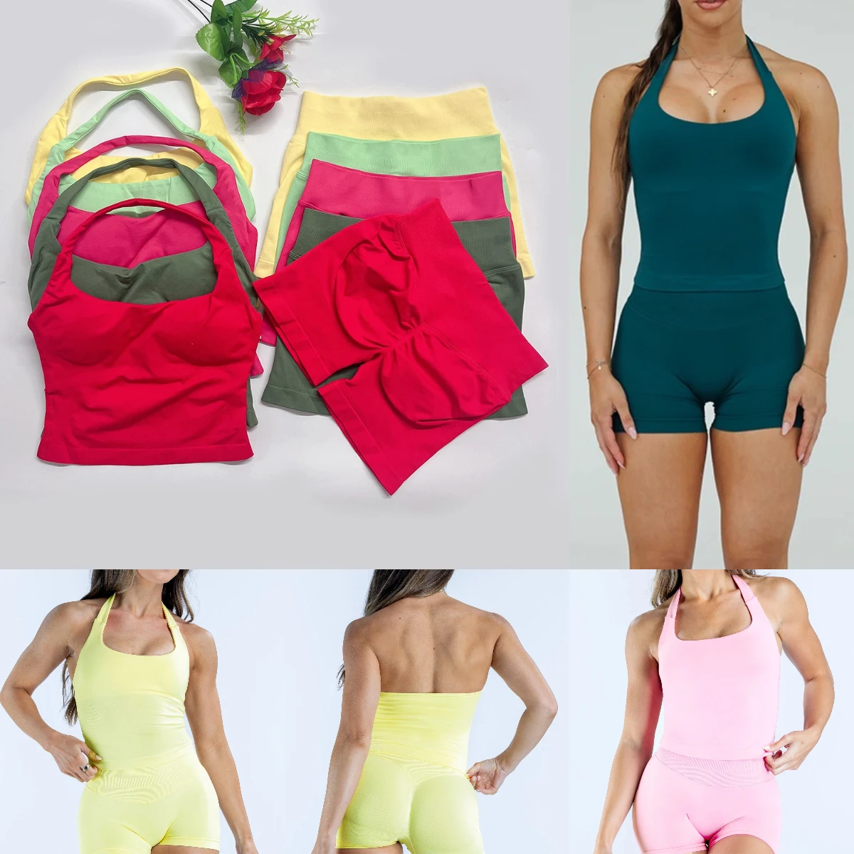 yoga outfits DF impact Halter Top matching shorts Sports Yoga Tanks Women Workout Fitness Gym Outdoor Running Tank Tops sets
yoga outfits DF impact Halter Top matching shorts Sports Yoga Tanks Women Workout Fitness Gym Outdoor Running Tank Tops sets