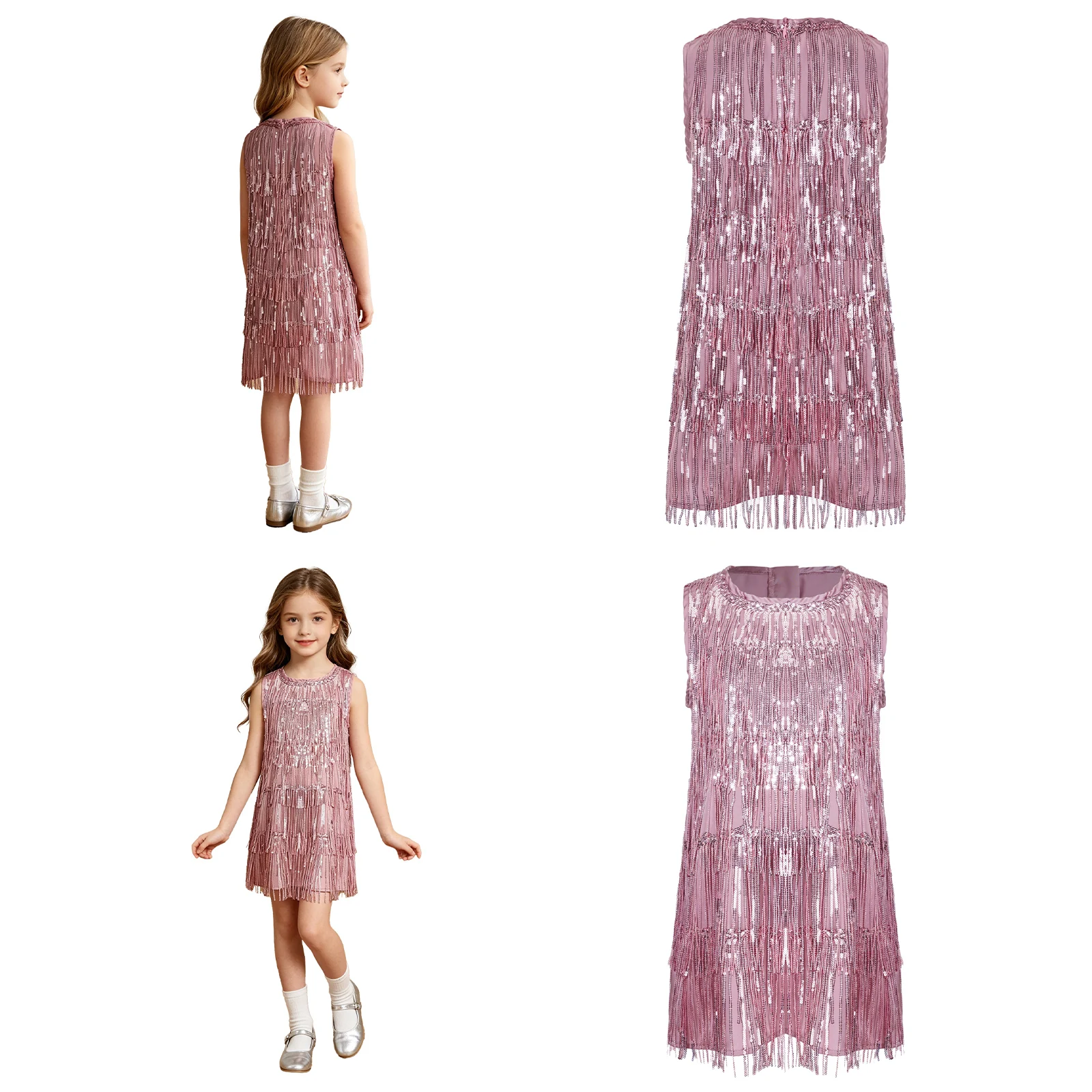 Kids Girls Sleeveless Dresses Salsa Ballroom Dancing Performance Dancewear Tassel Jazz Cha-cha Tango Dress Latin Dance Costume
Kids Girls Sleeveless Dresses Salsa Ballroom Dancing Performance Dancewear Tassel Jazz Cha-cha Tango Dress Latin Dance Costume