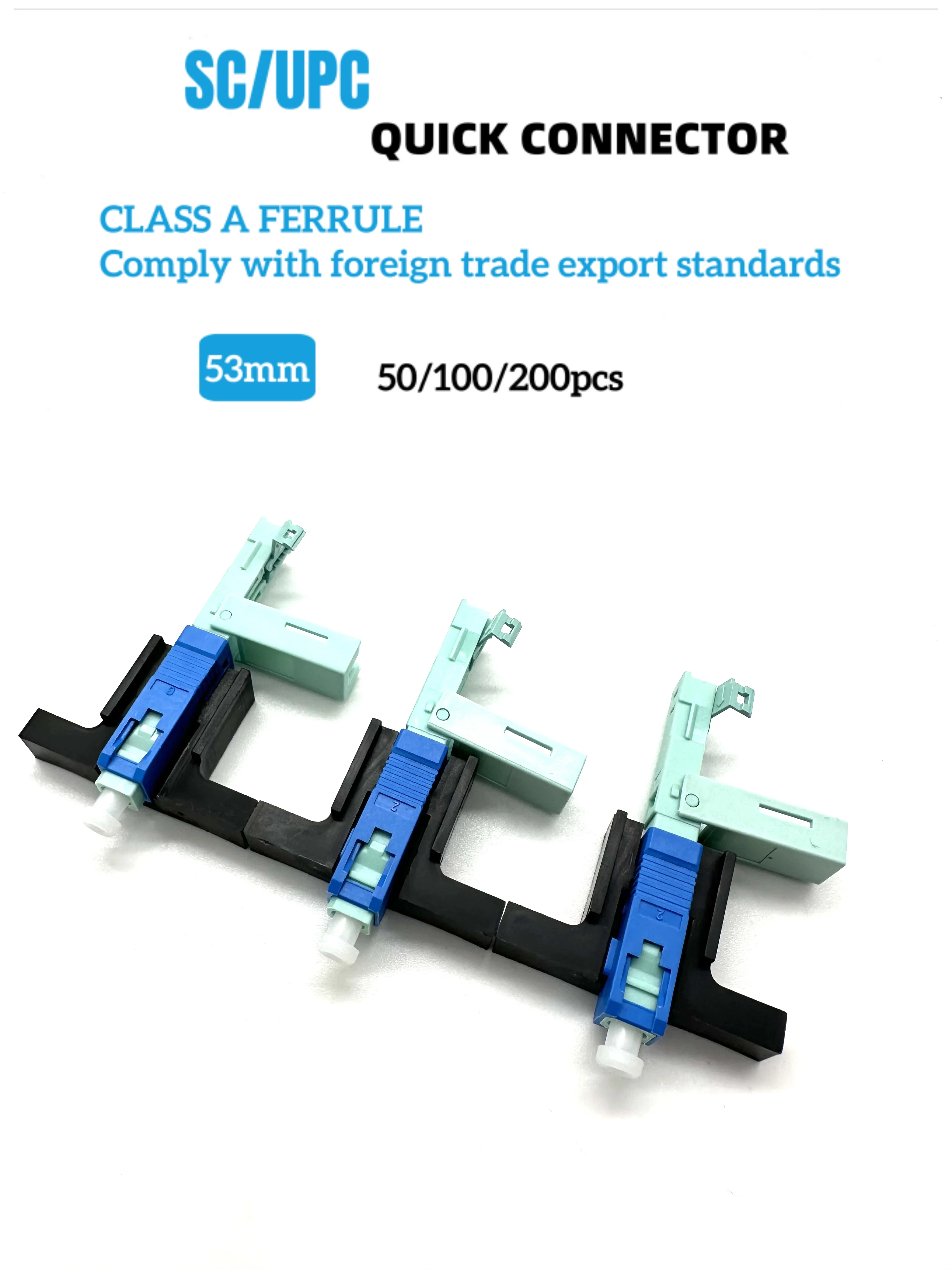 FTTH Tool,53mm SC UPC Single Mode Fiber Optic Quick Connector Fiber Optic Fast Connector SC Fiber Field Assembly Cold Connector
FTTH Tool,53mm SC UPC Single Mode Fiber Optic Quick Connector Fiber Optic Fast Connector SC Fiber Field Assembly Cold Connector