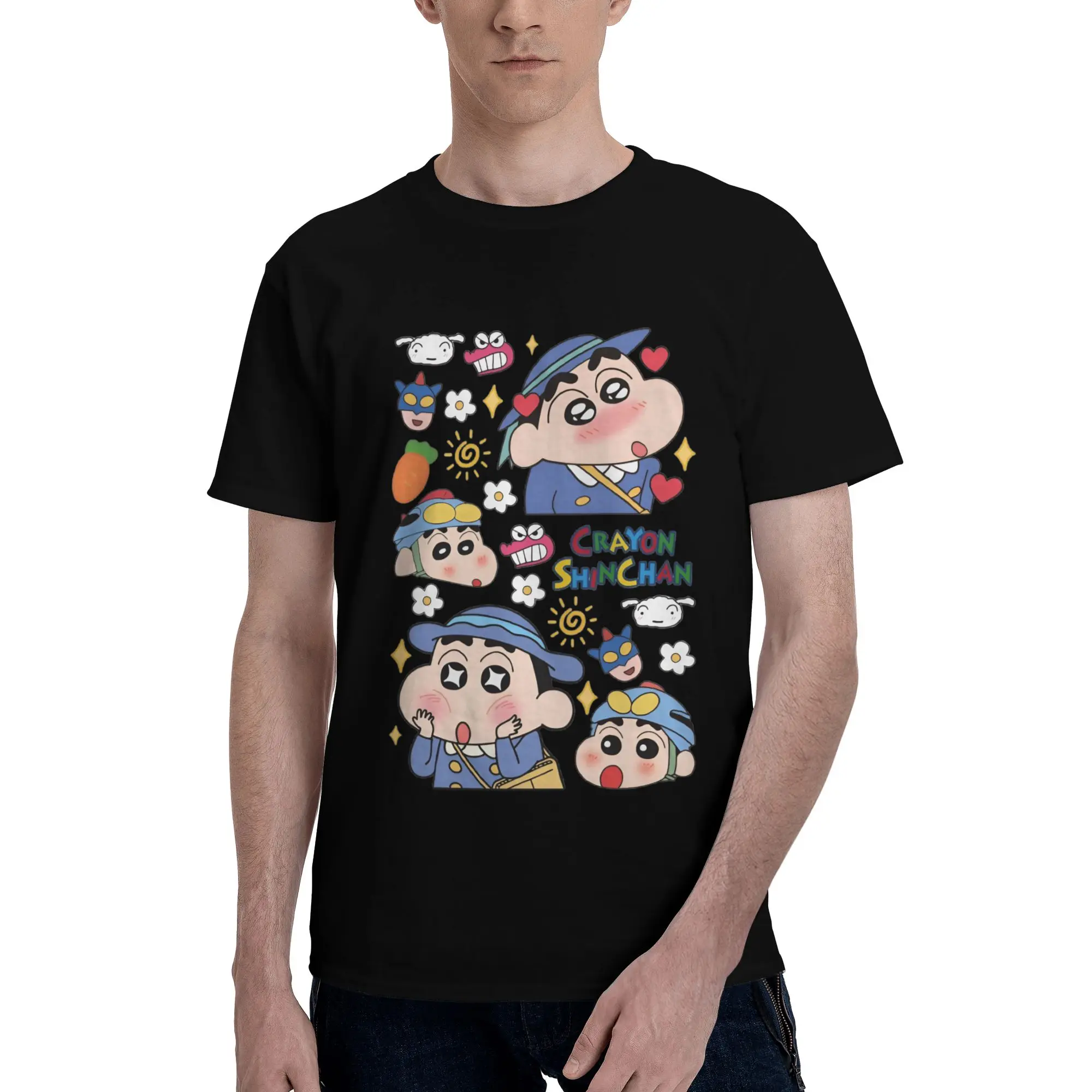 Мужская футболка Custom Fashion Crayon Shin-chan с коротким рукавом, мультяшная, повседневная, из чистого хлопка, оверсайз, подарок
Мужская футболка Custom Fashion Crayon Shin-chan с коротким рукавом, мультяшная, повседневная, из чистого хлопка, оверсайз, подарок