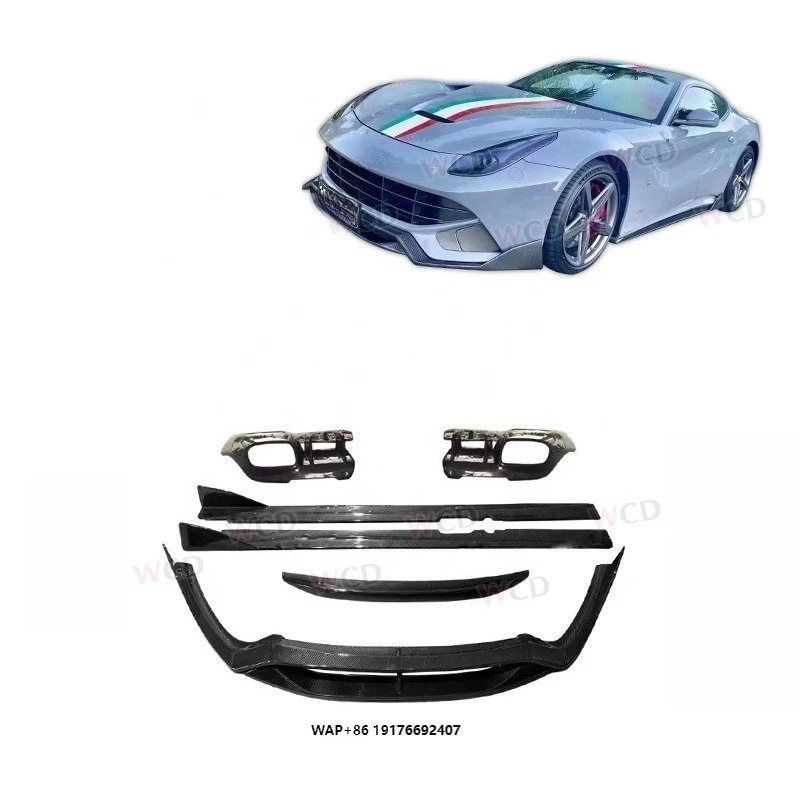 DMC Style Real Carbon Fiber Front Lip Rear Diffuser Side Skirts Rear Wing Spoiler forFerrari F12 Body Kit 2013+
DMC Style Real Carbon Fiber Front Lip Rear Diffuser Side Skirts Rear Wing Spoiler forFerrari F12 Body Kit 2013+