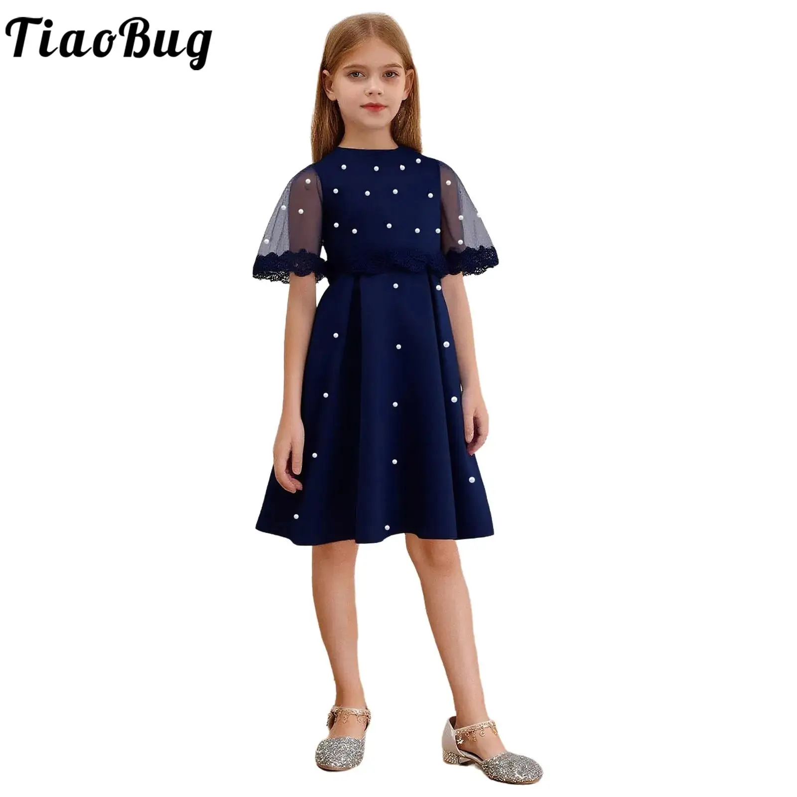 Kids Flower Girls Dress Elegant Lace Mesh Cover Sleeveless Faux Pearls Dresses Birthday Wedding Party Banquet Pageant Prom Gown
Kids Flower Girls Dress Elegant Lace Mesh Cover Sleeveless Faux Pearls Dresses Birthday Wedding Party Banquet Pageant Prom Gown