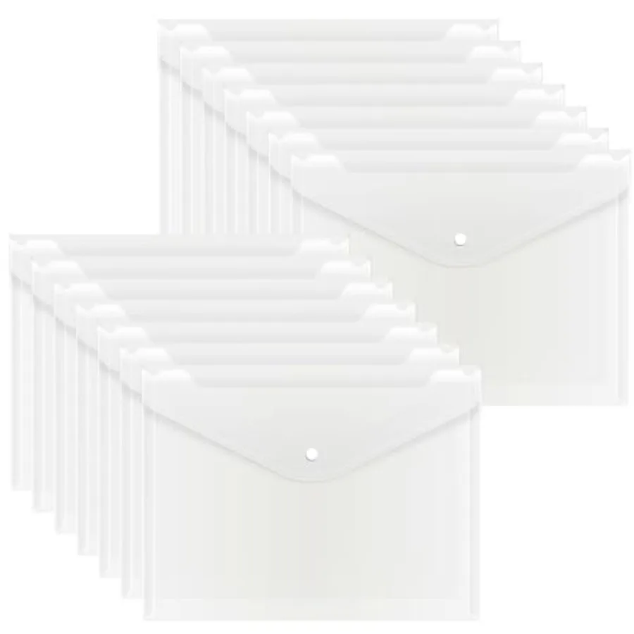 pcs Plastic Envelopes, Clear Poly Folders with Button Snap Closure for Documents, Letter Size, A4 Size, Waterproof Plastic File
pcs Plastic Envelopes, Clear Poly Folders with Button Snap Closure for Documents, Letter Size, A4 Size, Waterproof Plastic File