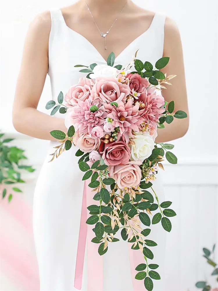 10 Inch Wedding Bouquets for Bride, Dusty Rose Flower Bouquet for Wedding, Bridal Bouquets for Bride for Wedding Decoration
10 Inch Wedding Bouquets for Bride, Dusty Rose Flower Bouquet for Wedding, Bridal Bouquets for Bride for Wedding Decoration