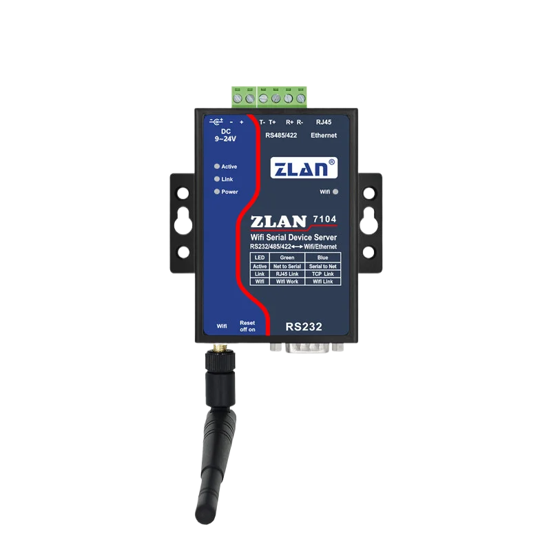 Serial Port to Wireless Rs232/485/422 to Wifi Serial Port Server to Wifi/RJ45 Network Port Transparent Transmission