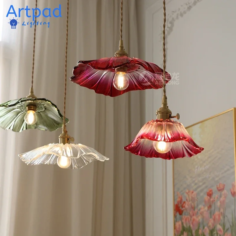 Glass Lotus Leaf Pendant Lights Flowe Hanging Lamps Home Decor Lighting for Living Room Bedroom Bedside Light Fixture Indoor
Glass Lotus Leaf Pendant Lights Flowe Hanging Lamps Home Decor Lighting for Living Room Bedroom Bedside Light Fixture Indoor