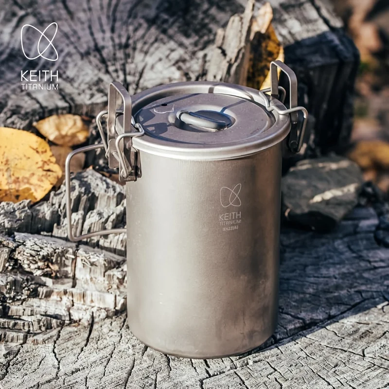 KEITH Pure Titanium Rice Cooker Portable Outdoor Cooking Pot with Lid Lightweight Cookware for Camping Hiking Travel Ti6300
KEITH Pure Titanium Rice Cooker Portable Outdoor Cooking Pot with Lid Lightweight Cookware for Camping Hiking Travel Ti6300