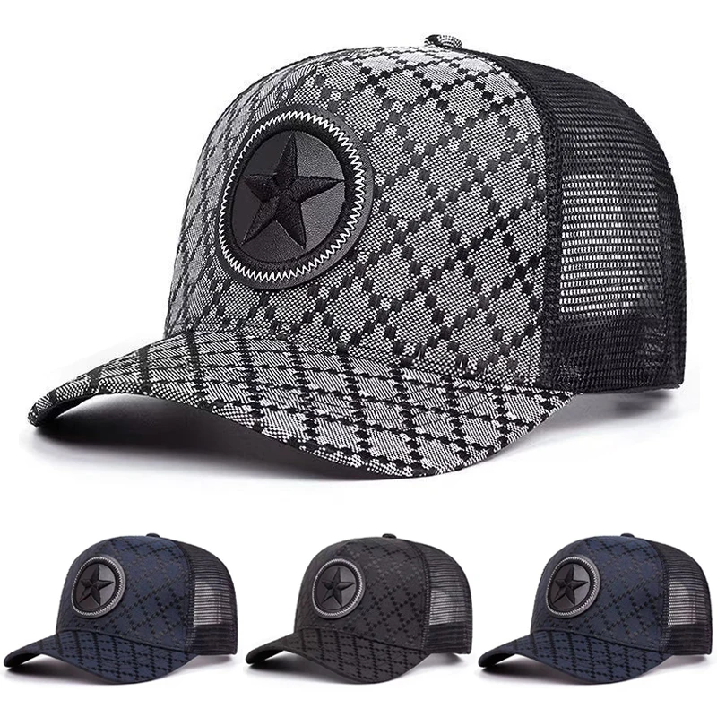 2025 Personalized Creative Simple New Mesh Hat Five pointed Star Grid Street Pop Hip Hop Hat Daily Sunshade Baseball Hat Unisex
2025 Personalized Creative Simple New Mesh Hat Five pointed Star Grid Street Pop Hip Hop Hat Daily Sunshade Baseball Hat Unisex