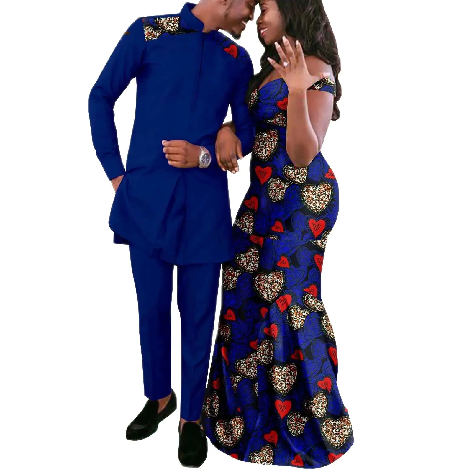 Sale ! African Couple Matching Clothes for Wedding Bazin Riche Women Print Top and Lace Skirts Sets Dashiki Men 2 Pieces Sets
Sale ! African Couple Matching Clothes for Wedding Bazin Riche Women Print Top and Lace Skirts Sets Dashiki Men 2 Pieces Sets