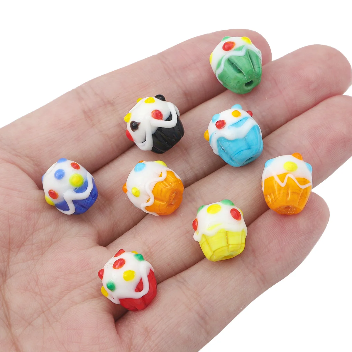 2Pc 11x12mm Cute Cartoon Handmade Lampwork Glass Cake Decorative Bead For Jewelry Making DIY Earring Necklace Bracelet Accessory
2Pc 11x12mm Cute Cartoon Handmade Lampwork Glass Cake Decorative Bead For Jewelry Making DIY Earring Necklace Bracelet Accessory