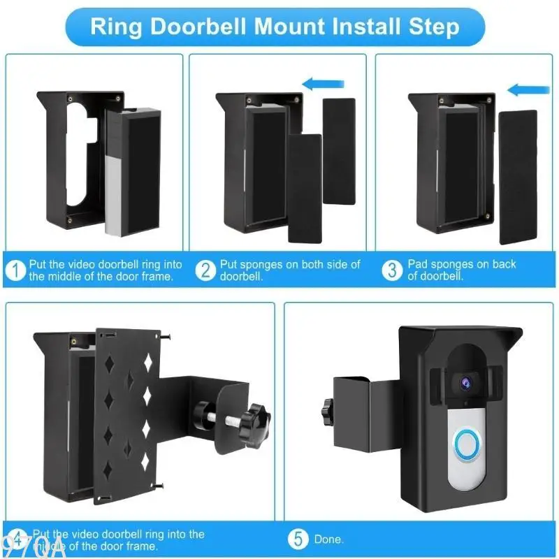 97QA Apartment Friendly Video Doorbell Mount Support With Theft Deterrents Design for Video Doorbell 4/3/3 Plus/2/1 Doorbell
97QA Apartment Friendly Video Doorbell Mount Support With Theft Deterrents Design for Video Doorbell 4/3/3 Plus/2/1 Doorbell