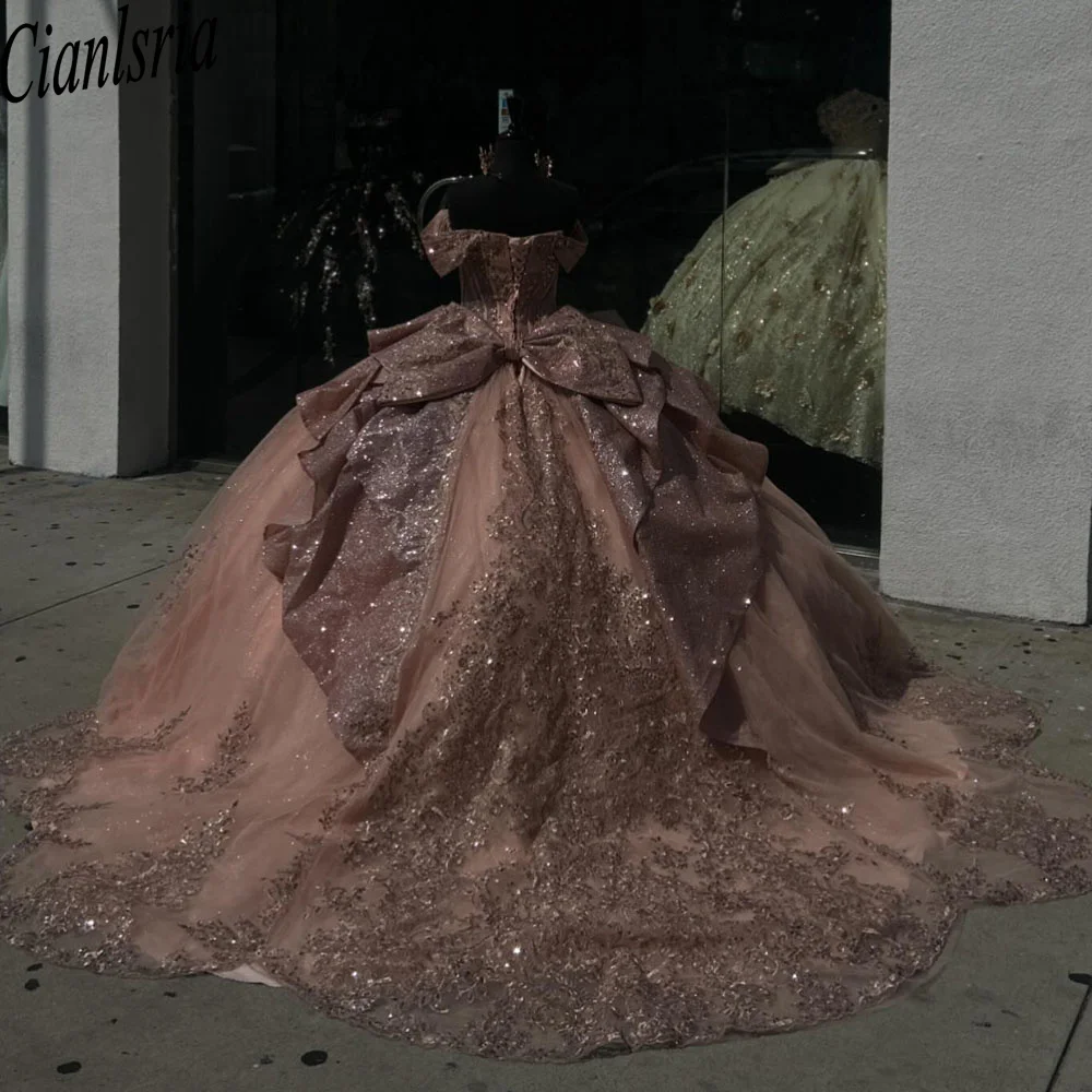 Elegant Rose Gold Ball Gown Quinceanera Dresses Handmade Appliques Evening Party Dress Woman Vestidos De Festa
Elegant Rose Gold Ball Gown Quinceanera Dresses Handmade Appliques Evening Party Dress Woman Vestidos De Festa