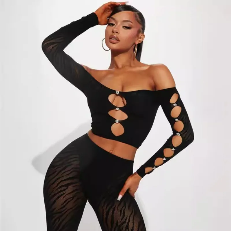 Sexy See Through Women 2 Piece Set Hollow Out Crop Top Skinny Mesh Pants Matching Set 2024 Summer Sexy Night Club Party Outfits
Sexy See Through Women 2 Piece Set Hollow Out Crop Top Skinny Mesh Pants Matching Set 2024 Summer Sexy Night Club Party Outfits