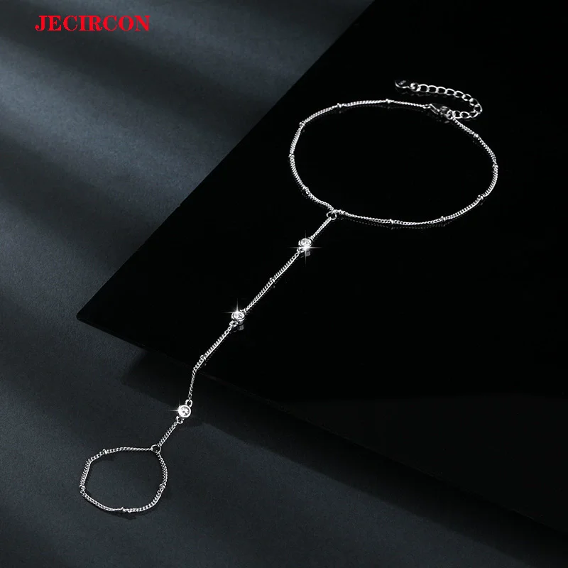 JECIRCON уникальный дизайн S925 стерлингового серебра муассанитовая цепочка браслет и кольцо интегрированные ювелирные изделия, модный модный аксессуар для вечеринок
JECIRCON уникальный дизайн S925 стерлингового серебра муассанитовая цепочка браслет и кольцо интегрированные ювелирные изделия, модный модный аксессуар для вечеринок