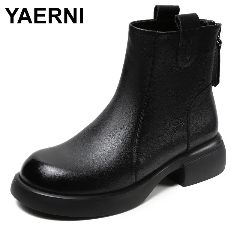 2025 Genuine Leather Shoes Women Boots Zip Round Toe Sewing Leisure Handmade Comfortable Concise Platform Boots
2025 Genuine Leather Shoes Women Boots Zip Round Toe Sewing Leisure Handmade Comfortable Concise Platform Boots