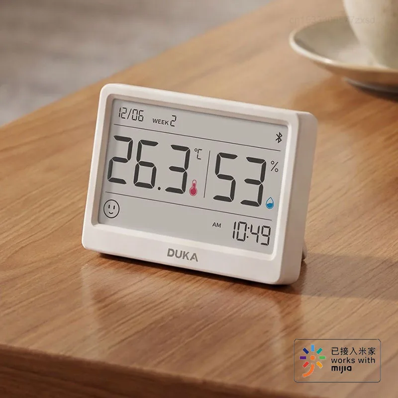 Умный гигрометр-термометр DUKA TH2 с E-ink дисплеем, датчик температуры и влажности для помещений, метеостанция, приложение Mijia Home
Умный гигрометр-термометр DUKA TH2 с E-ink дисплеем, датчик температуры и влажности для помещений, метеостанция, приложение Mijia Home