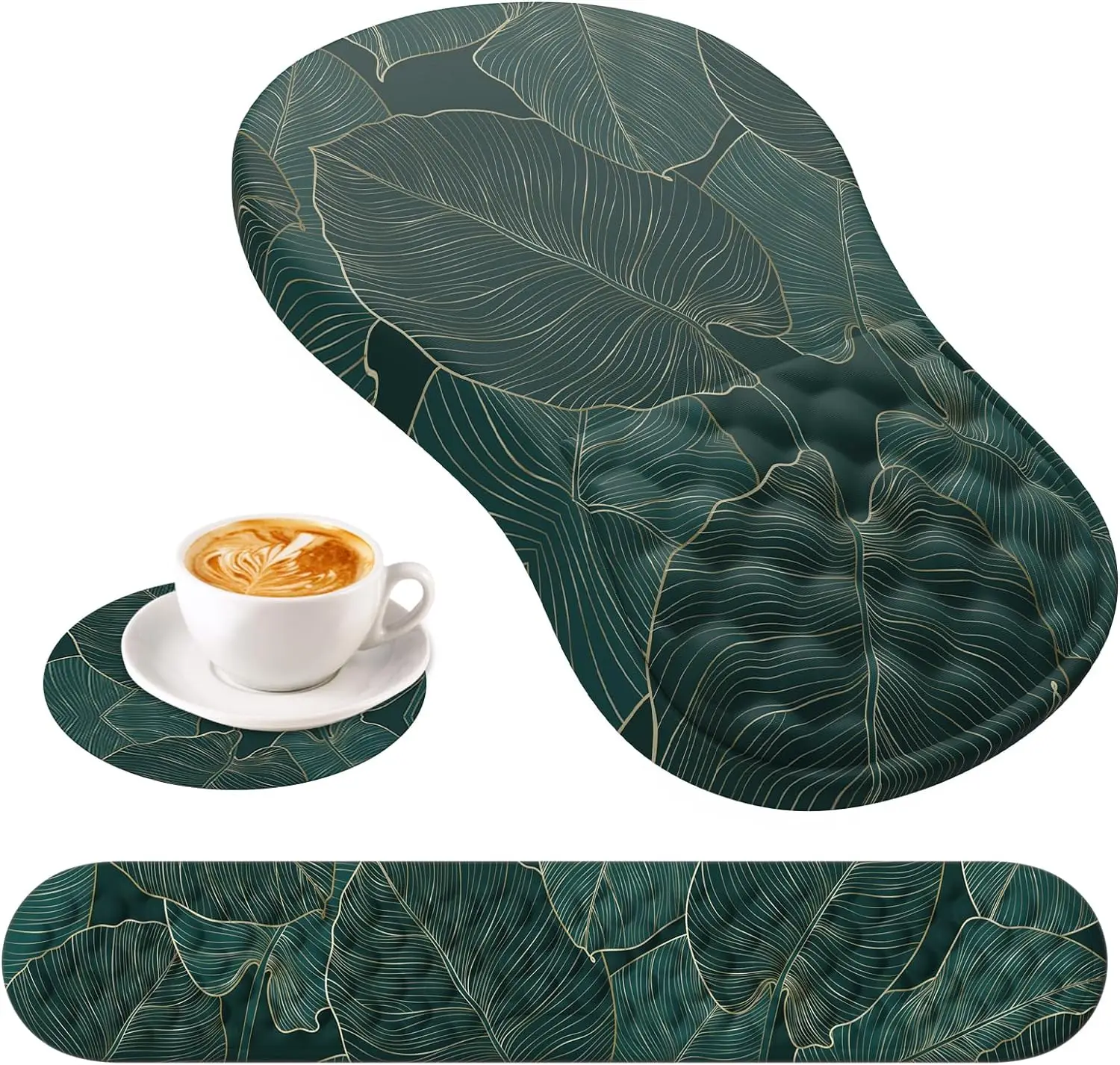 Ergonomic Mouse Pad Wrist Support and Keyboard Wrist Rest, 3 PCS Computer Mouse Pads Memory Foam Mousepad with Non-Slip PU Base
Ergonomic Mouse Pad Wrist Support and Keyboard Wrist Rest, 3 PCS Computer Mouse Pads Memory Foam Mousepad with Non-Slip PU Base
