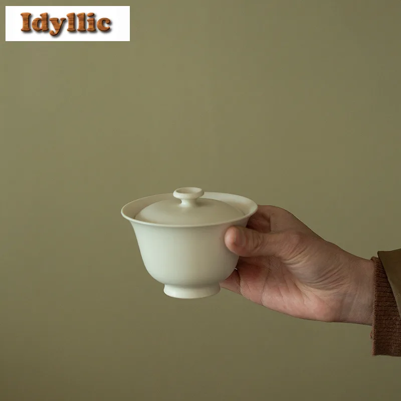 170 мл Cherish White Gaiwan чайная варенька ручной работы, бытовая чайная миска с крышкой, комплект для приготовления чая, миска, чайная посуда, аксессуары, подарок
170 мл Cherish White Gaiwan чайная варенька ручной работы, бытовая чайная миска с крышкой, комплект для приготовления чая, миска, чайная посуда, аксессуары, подарок