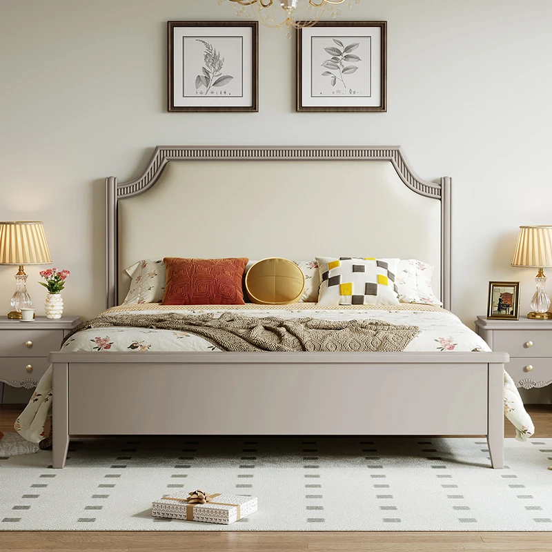American leather bed, modern simple double soft bag bed
American leather bed, modern simple double soft bag bed