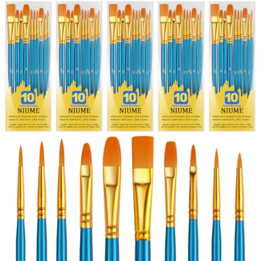 Acrylic Paint Brushes Set, 50Pcs Round Pointed Tip Artist Paintbrushes for Acrylic Painting Oil Watercolor Canvas Boards Rock B
Acrylic Paint Brushes Set, 50Pcs Round Pointed Tip Artist Paintbrushes for Acrylic Painting Oil Watercolor Canvas Boards Rock B