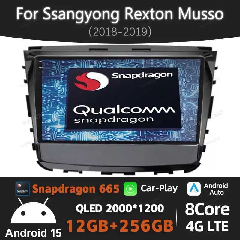 Android 15 Carplay Auto For Ssangyong Rexton Musso 2018 2019 Head Unit GPS NAVI Qualcomm Multimedia Stereo Video Player 4G WIFI
Android 15 Carplay Auto For Ssangyong Rexton Musso 2018 2019 Head Unit GPS NAVI Qualcomm Multimedia Stereo Video Player 4G WIFI