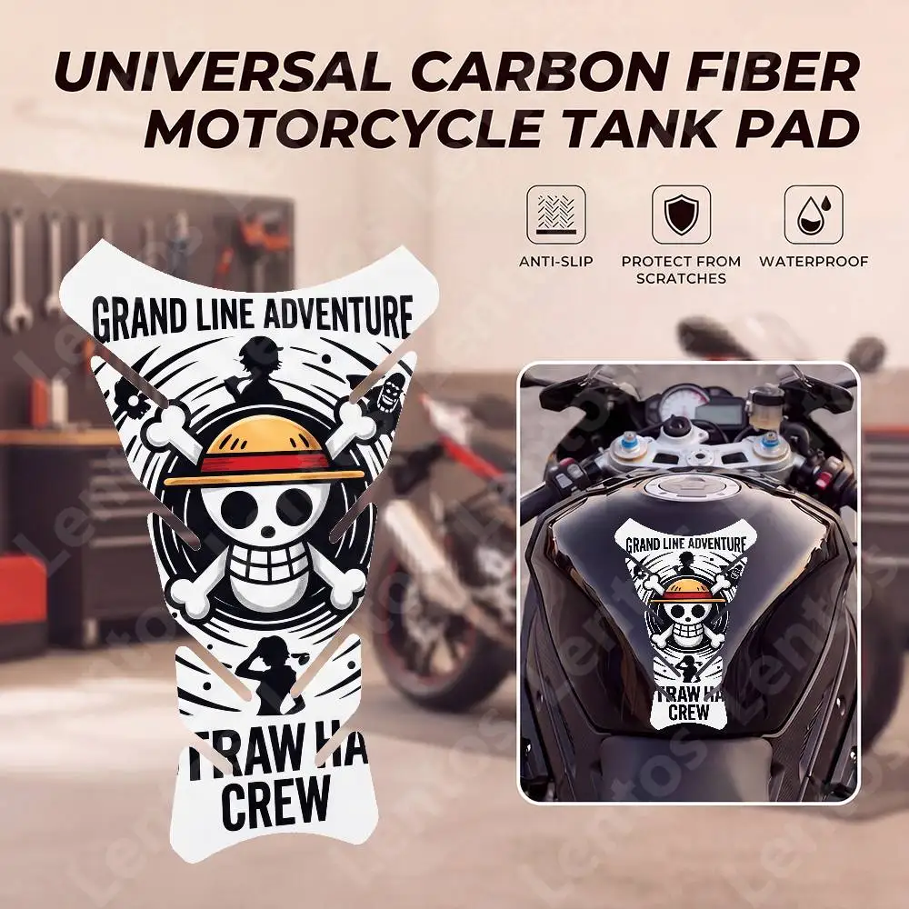 ONE PIECE Motorcycle Fish Bone Fuel Tank Sticker Anti-Slip Tank Pad Decal
ONE PIECE Motorcycle Fish Bone Fuel Tank Sticker Anti-Slip Tank Pad Decal