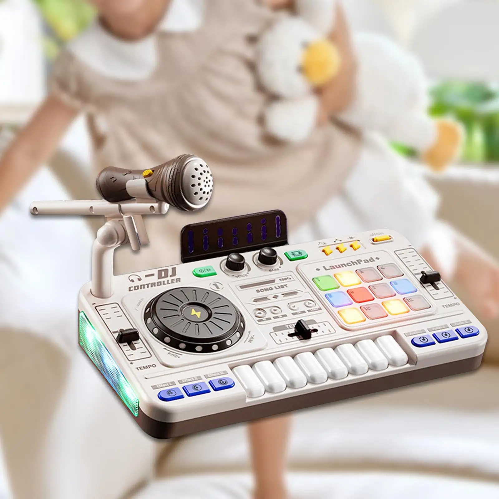 Kids DJ Mixer Toy with Lights Effect Audio Mixer for Gift Birthday Outdoor
Kids DJ Mixer Toy with Lights Effect Audio Mixer for Gift Birthday Outdoor