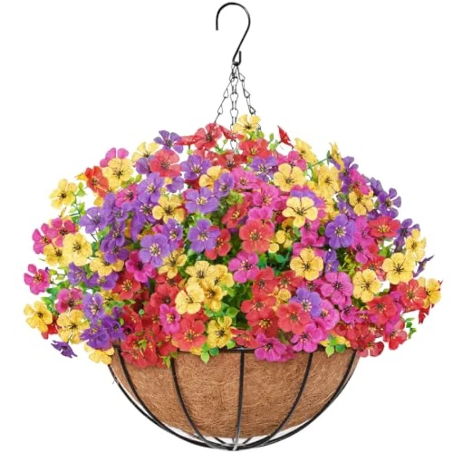 12 Bundles Artificial Hanging Daisy Flowers Baskets for Outdoor Decor, Plastic Fake Flowers for Indoor Garden Porch Patio Balco
12 Bundles Artificial Hanging Daisy Flowers Baskets for Outdoor Decor, Plastic Fake Flowers for Indoor Garden Porch Patio Balco