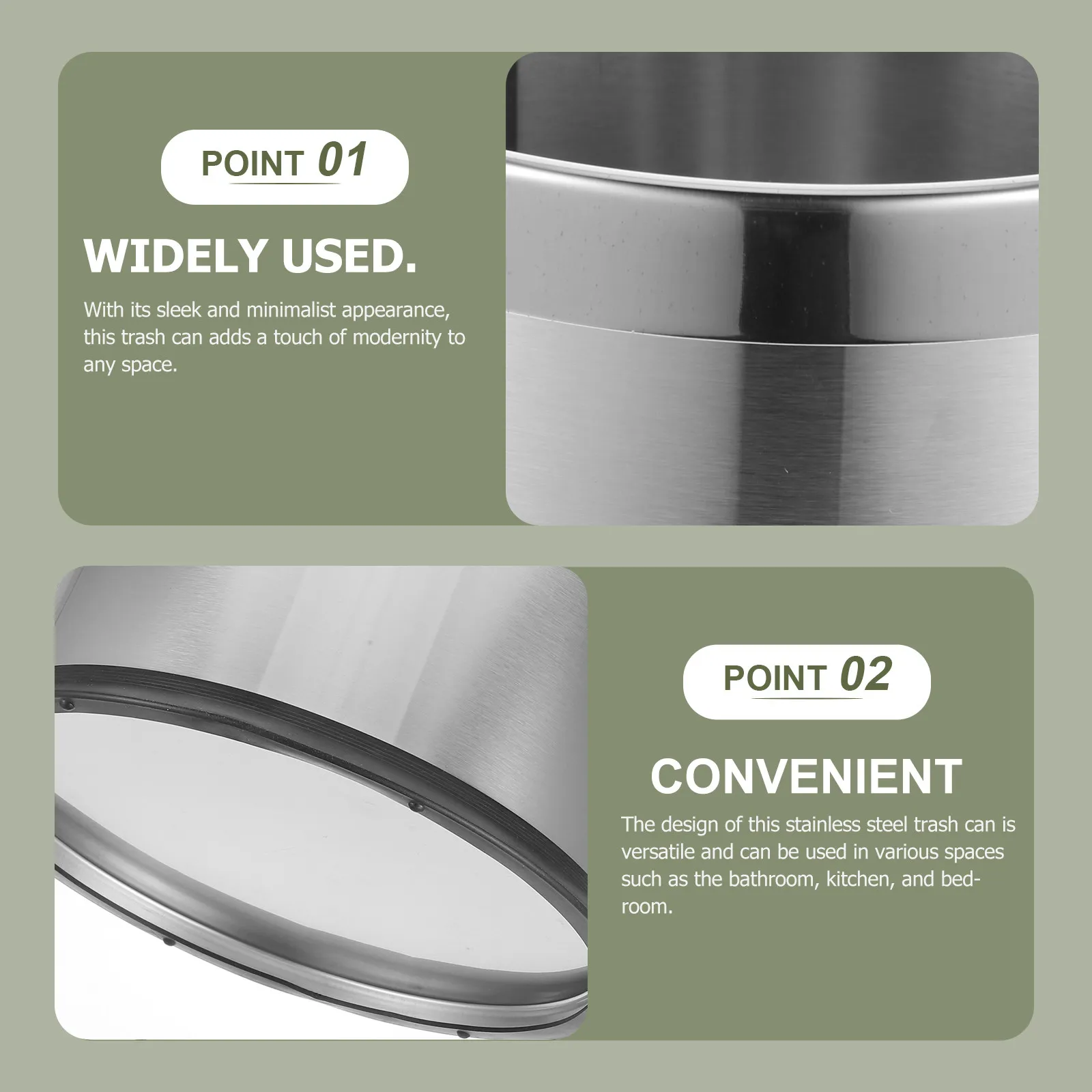 Stainless Steel Trash Bin Heavy Duty Corrosion Resistant Sleek Design for Household Use Large Capacity Waste Basket Kitchen
Stainless Steel Trash Bin Heavy Duty Corrosion Resistant Sleek Design for Household Use Large Capacity Waste Basket Kitchen