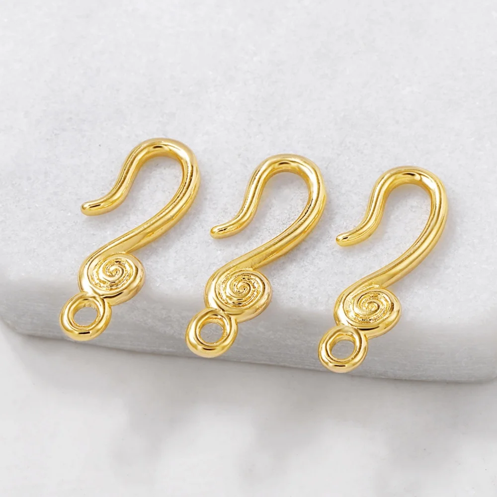 10 pcs Gold Plated Brass Clasps S Shape Hook Bracelet Clasps Necklace Clasps 10x17mm CP016
10 pcs Gold Plated Brass Clasps S Shape Hook Bracelet Clasps Necklace Clasps 10x17mm CP016