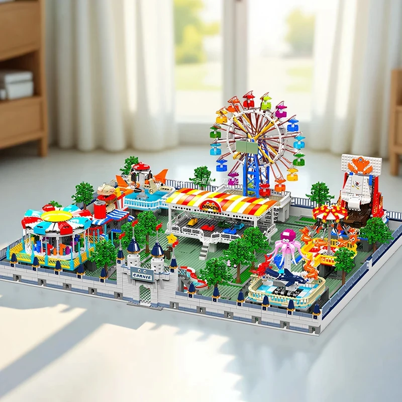 5220pcs Dreamy Amusement Park Building Blocks with Power Fairground Series Ferris Wheel MK Park Bricks Toys Adults Gifts
5220pcs Dreamy Amusement Park Building Blocks with Power Fairground Series Ferris Wheel MK Park Bricks Toys Adults Gifts