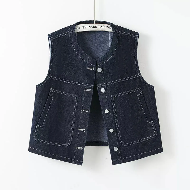 Vest Denim Spring Summer Coat Women's Waistcoat New Hem Retro Outside Wear Top Slim Jeans Jacket Female Chalecos Para Mujer
Vest Denim Spring Summer Coat Women's Waistcoat New Hem Retro Outside Wear Top Slim Jeans Jacket Female Chalecos Para Mujer