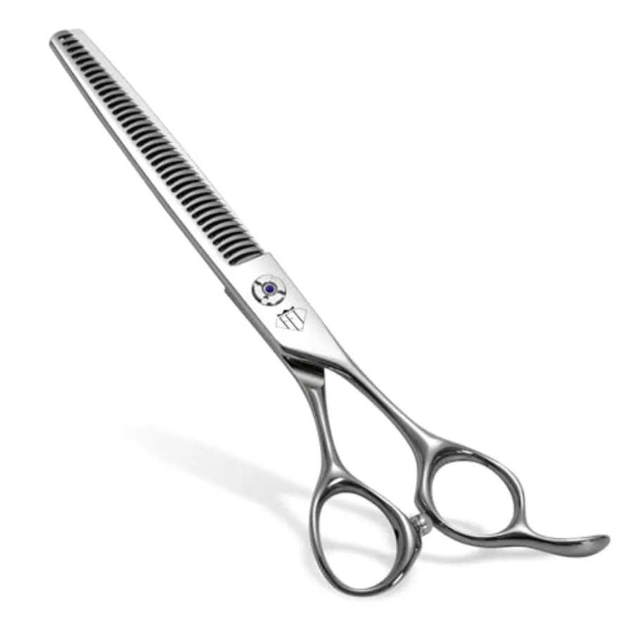 Professional pet grooming scissors for dog hair cutting: super hard alloy steel, black and silver, CNC precision craftsmanship
Professional pet grooming scissors for dog hair cutting: super hard alloy steel, black and silver, CNC precision craftsmanship