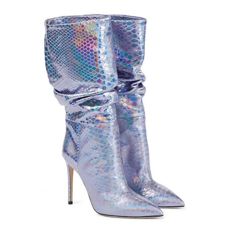 2024 Big Size 34-48 Autumn Winter New 10.5cm High Heels Women's Ankle Boots Pointed Silver Mirage Blue Mirage New Women's Shoes
2024 Big Size 34-48 Autumn Winter New 10.5cm High Heels Women's Ankle Boots Pointed Silver Mirage Blue Mirage New Women's Shoes