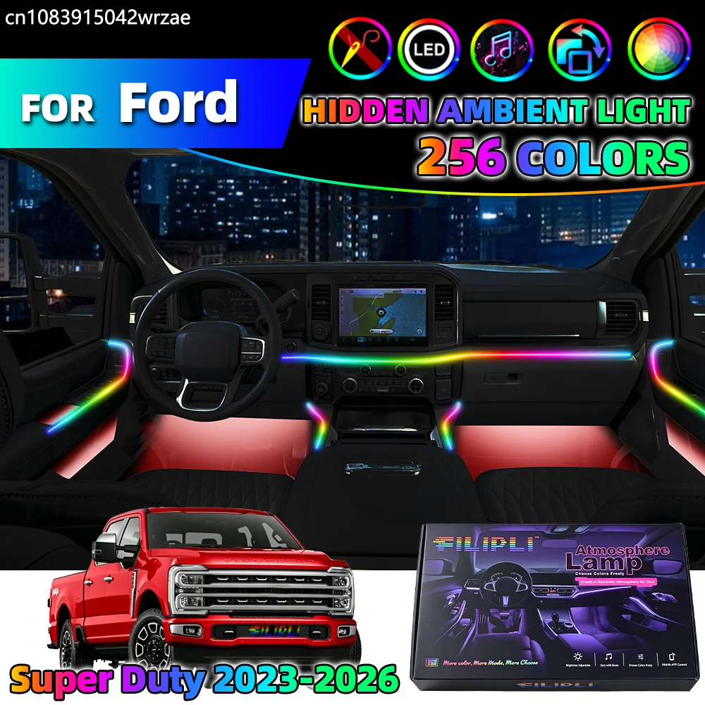 For Ford Super Duty 2023-2026 Years 18 in 1 Car Interior Ambient Lights Strips Breathing Lighting Kit App Control Auto LED strip
For Ford Super Duty 2023-2026 Years 18 in 1 Car Interior Ambient Lights Strips Breathing Lighting Kit App Control Auto LED strip
