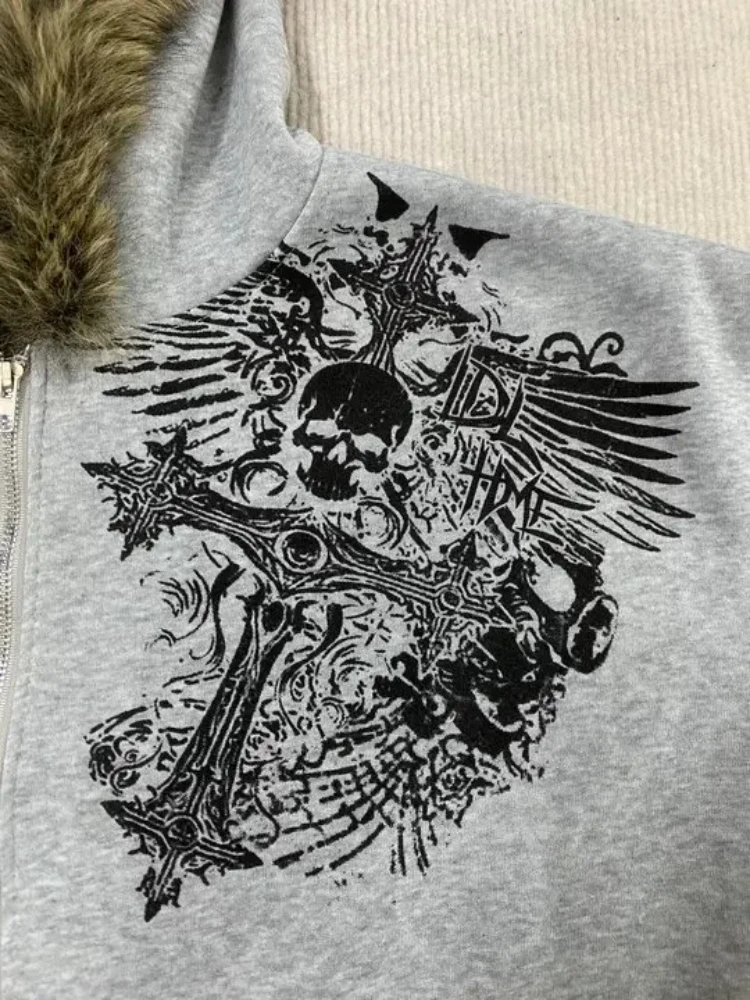 Толстовка с длинными рукавами и принтом Harajuku Aesthetics, модная повседневная толстовка с пушистой шляпой в стиле панк, Y2K, ретро, уличные трендовые толстовки
Толстовка с длинными рукавами и принтом Harajuku Aesthetics, модная повседневная толстовка с пушистой шляпой в стиле панк, Y2K, ретро, уличные трендовые толстовки