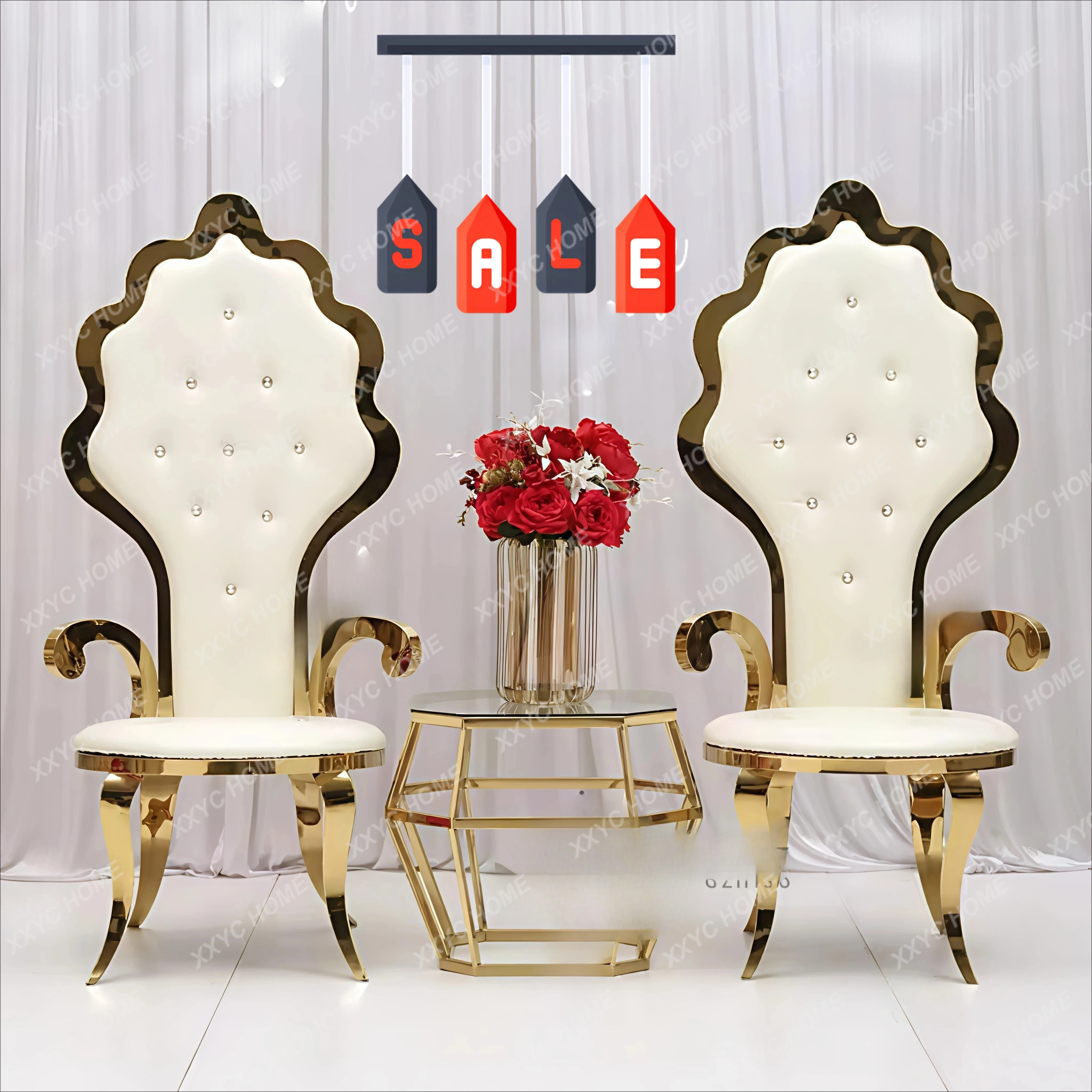 LStainless Steel King Wedding Furniture Wedding Banquet Throne King Chair Hotel Wedding Fashion Design high end
LStainless Steel King Wedding Furniture Wedding Banquet Throne King Chair Hotel Wedding Fashion Design high end