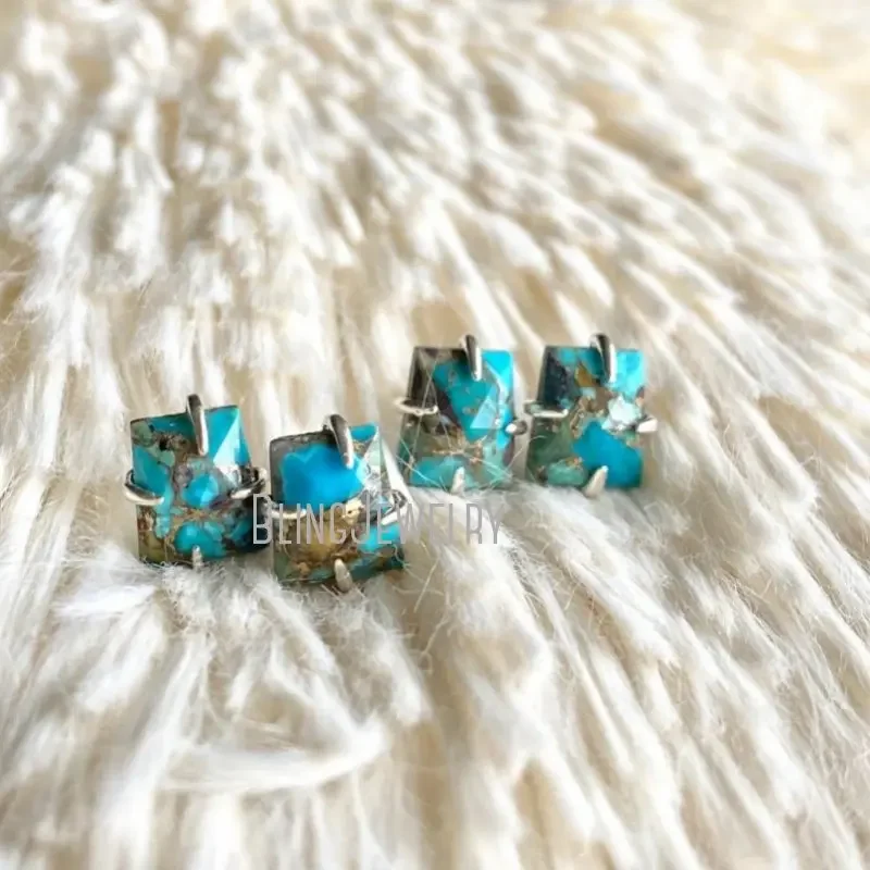 Danity Minimal Natural Stone Prong Set Turquoise Jewelry Stainless Steel Stud Aesthetic Women's Earrings Bridesmaids Gift
Danity Minimal Natural Stone Prong Set Turquoise Jewelry Stainless Steel Stud Aesthetic Women's Earrings Bridesmaids Gift