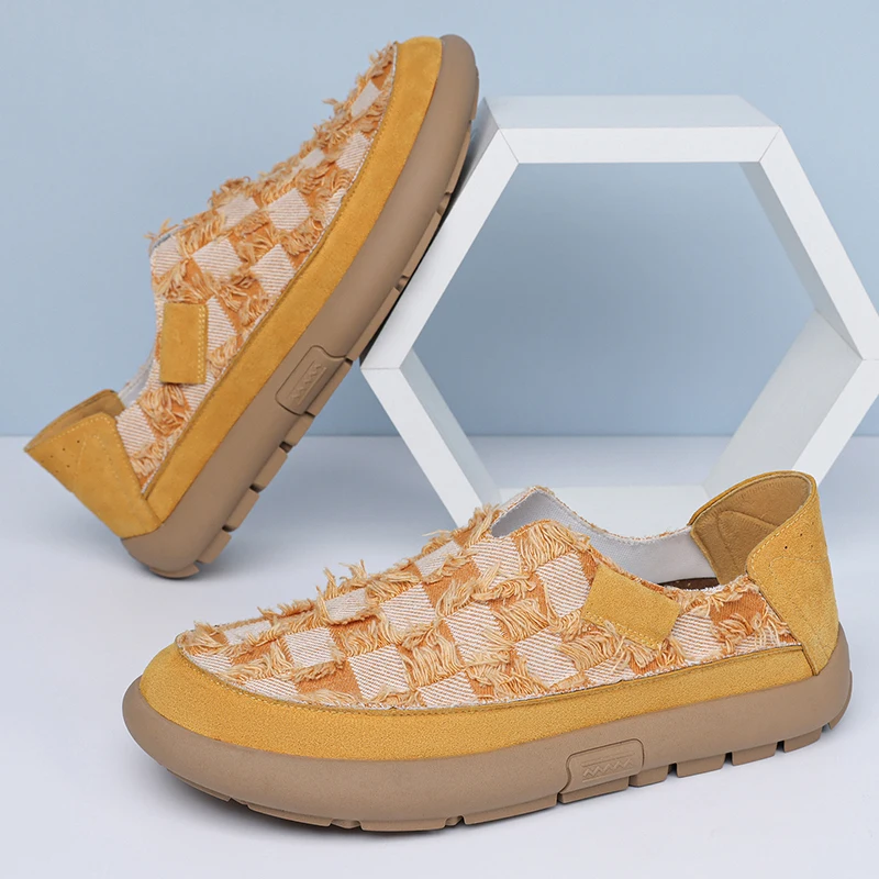 Men Checkered Plaid Cloth Casual Sneakers Summer Lightweight Comfort Low Top Skate Shoes Trend All Match Outdoor Daily Wear
Men Checkered Plaid Cloth Casual Sneakers Summer Lightweight Comfort Low Top Skate Shoes Trend All Match Outdoor Daily Wear