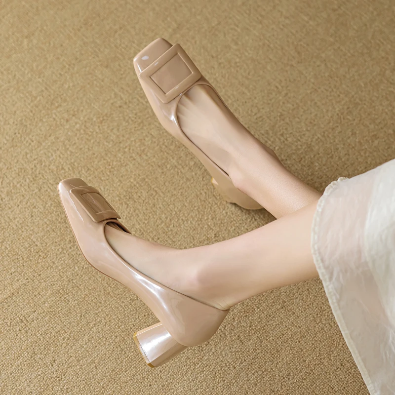 Women French Elegant Square Toe High Heels Slip On Work Shoes Shallow Mouth Simple Commuter Single Shoes Comfort All Match Daily
Women French Elegant Square Toe High Heels Slip On Work Shoes Shallow Mouth Simple Commuter Single Shoes Comfort All Match Daily