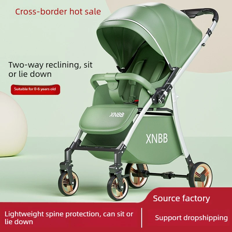 High Landscape Baby Stroller with Reversible Seat Extended Canopy Shock Absorbing Wheels and One Click Folding Design
High Landscape Baby Stroller with Reversible Seat Extended Canopy Shock Absorbing Wheels and One Click Folding Design