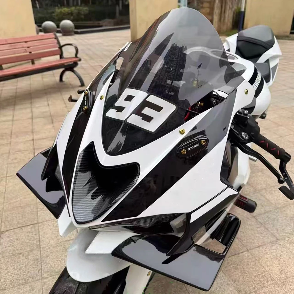 For Kawasaki ZX6R ZX-636 2023-2026 Motorcycle Fixed wing Downforce Front Spoiler Winglet Aerodynamic Winglet Fairing Accessories
For Kawasaki ZX6R ZX-636 2023-2026 Motorcycle Fixed wing Downforce Front Spoiler Winglet Aerodynamic Winglet Fairing Accessories